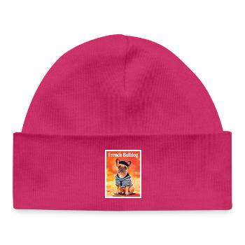 Marine Bulldog Sailor - Baby Organic Mütze - hot Pink - Vorne