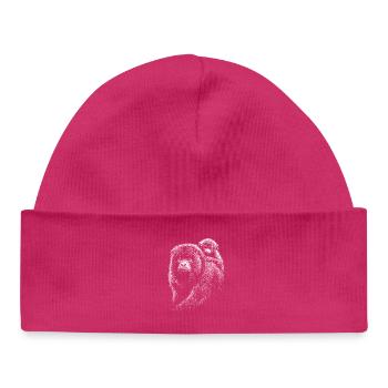 Howler monkey - Baby Organic Beanie - hot pink - Front