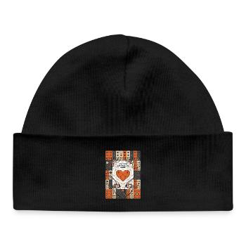 Tension-controlled soul. Synth - Baby Organic Beanie - black - Front