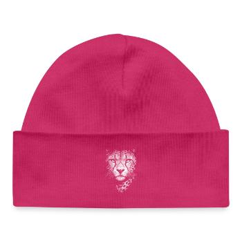 Guépard - Bonnet bébé bio - hot pink - Devant
