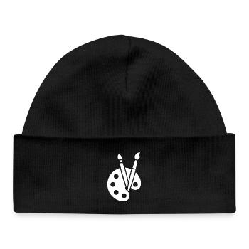 Painting, Color Palette, Brush, Art Icon - Baby Organic Beanie - black - Front