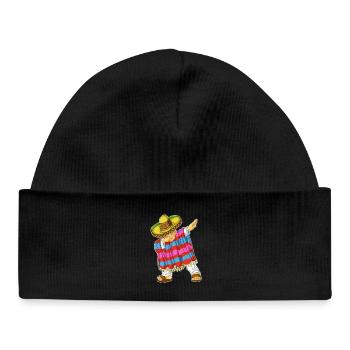 Tabbing de la chemise de l’homme mexicain - Bonnet bébé bio - noir - Devant