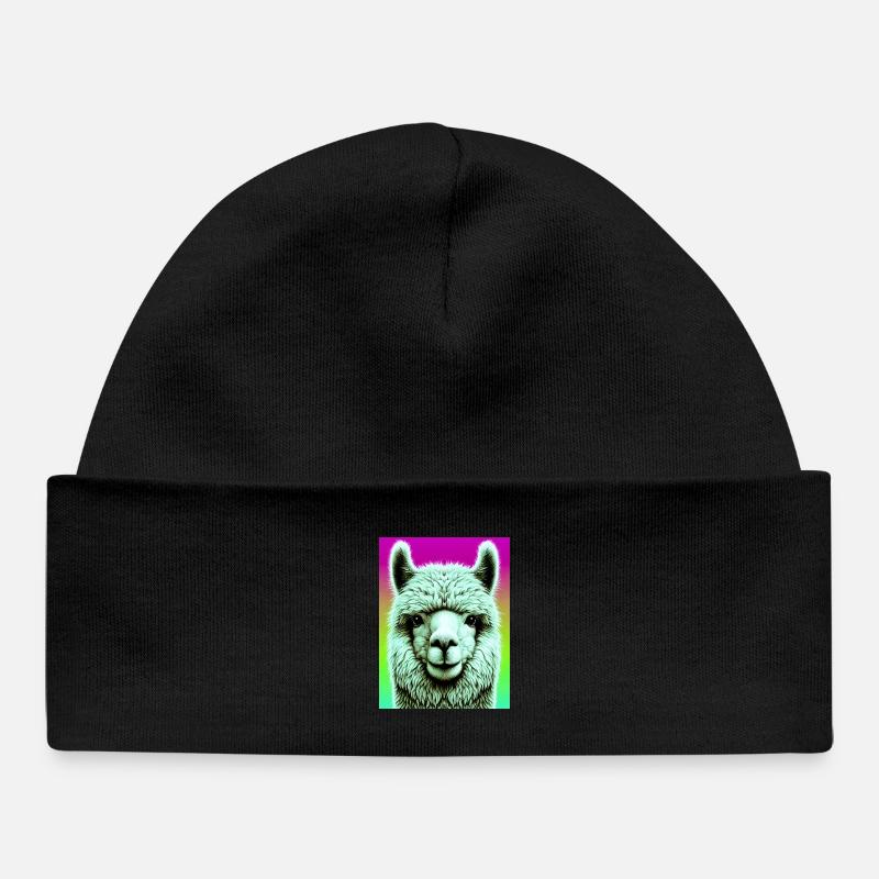 Alpaga - Bonnet bébé bio - noir