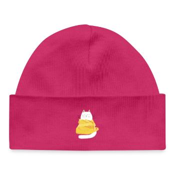 Tagliatelle Cat - Bonnet bébé bio - hot pink - Devant