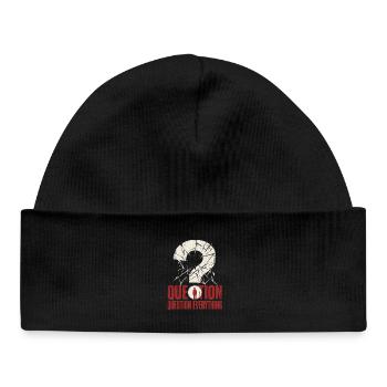 Question Everything - Baby Organic Mütze - Schwarz - Vorne