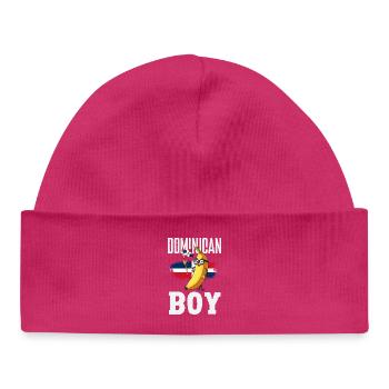 Drapeau de la République dominicaine Dom Rep Pride - Bonnet bébé bio - hot pink - Devant