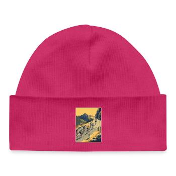Mountain Ascent — Cycling Memory - Baby Organic Beanie - hot pink - Front