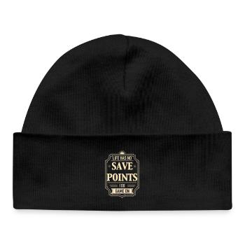 La vie n’a pas de points de sauvegarde - Bonnet bébé bio - noir - Devant