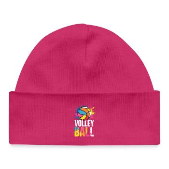 Équipe sportive Colorée de Volley-ball - Bonnet bébé bio - hot pink - Devant