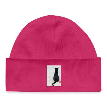 Katze Kätzchen Katzenshirt Geschenk - Baby Organic Mütze - hot Pink - Vorne