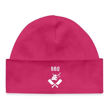 BBQ ideal for barbecue enthusiasts - Baby Organic Beanie - hot pink - Front