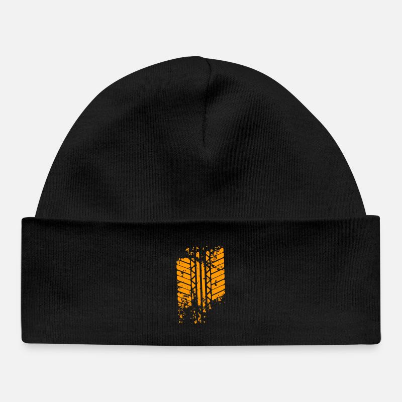 trace de pneu - Bonnet bébé bio - noir