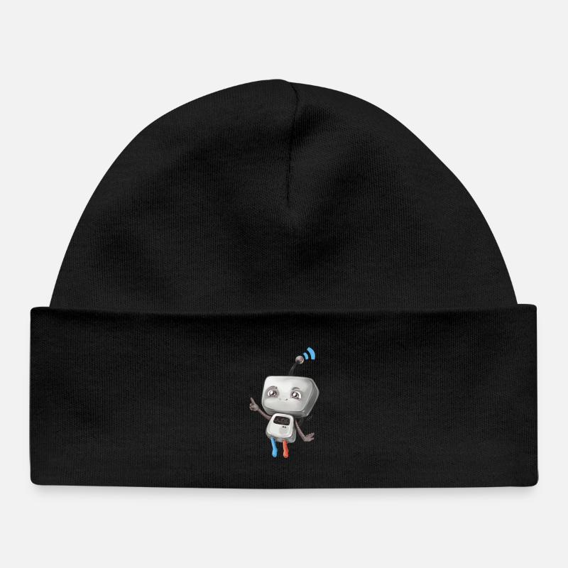 Petit robot - Bonnet bébé bio - noir