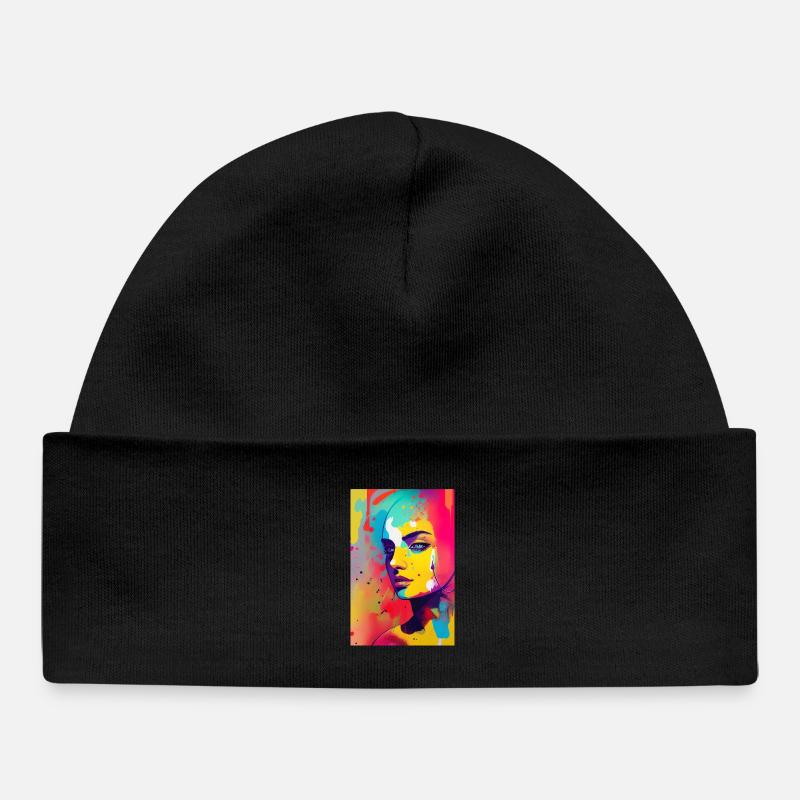 Abstrakte Kunst - Baby Organic Mütze - Schwarz