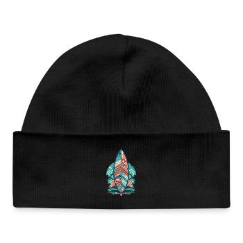 Surfboard - Baby Organic Beanie - black - Front
