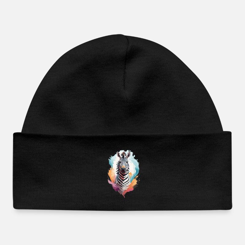 Zèbre - Bonnet bébé bio - noir