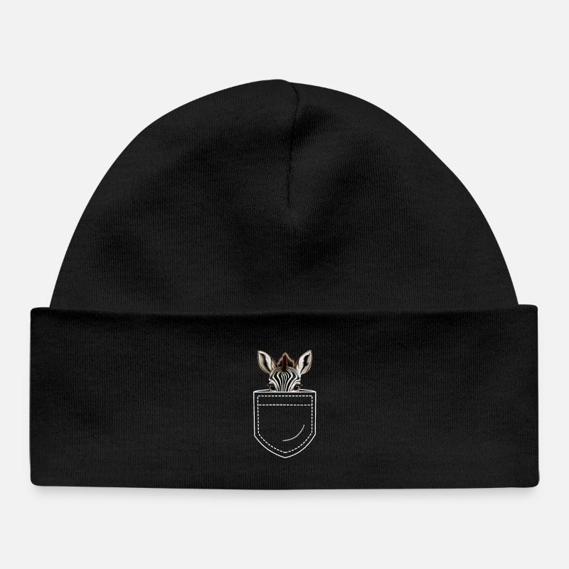 Zèbre - Bonnet bébé bio - noir
