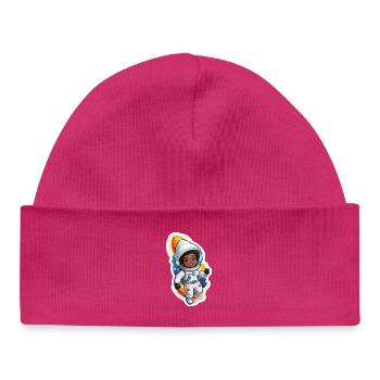 Niedlicher Astronauten-Charakter für Kinder - Baby Organic Mütze - hot Pink - Vorne