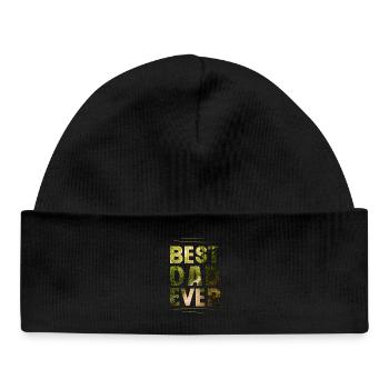 Meilleur papa - Bonnet bébé bio - noir - Devant