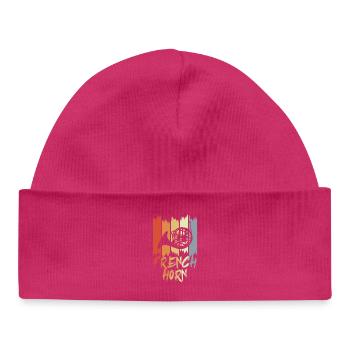 French Horn Vintage Look - Baby Organic Beanie - hot pink - Front
