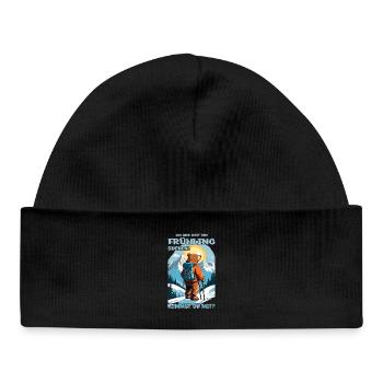 Ours à la recherche du printemps - Bonnet bébé bio - noir - Devant