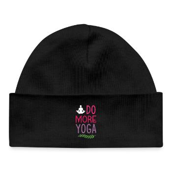 Faites plus de yoga - Bonnet bébé bio - noir - Devant
