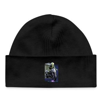 Alien à moto - Bonnet bébé bio - noir - Devant