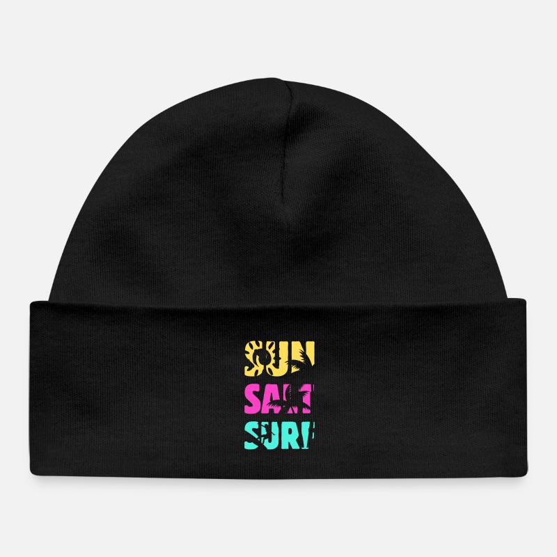 Été de surf salé au soleil - Bonnet bébé bio - noir