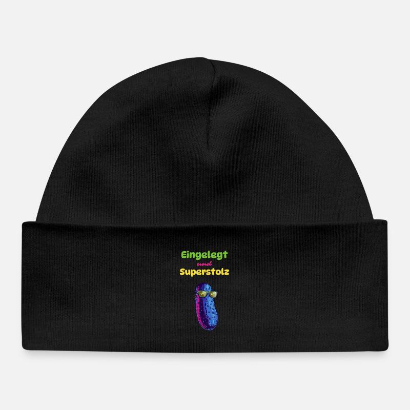 Mariné et super fier - Bonnet bébé bio - noir