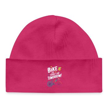 Bike Motivational Quote Design - Baby Organic Beanie - hot pink - Front