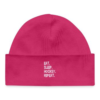 Manger dormir hockey Répéter - Bonnet bébé bio - hot pink - Devant