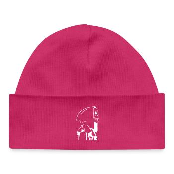 La mort de profil - Bonnet bébé bio - hot pink - Devant