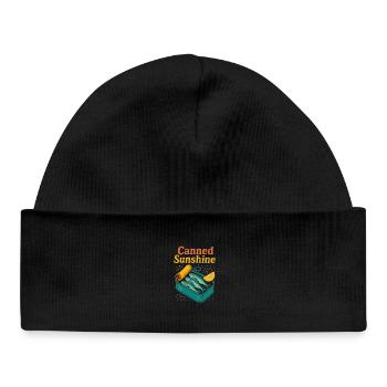 Canned Sunshine – Sardine Pop-Art Tea - Baby Organic Beanie - black - Front