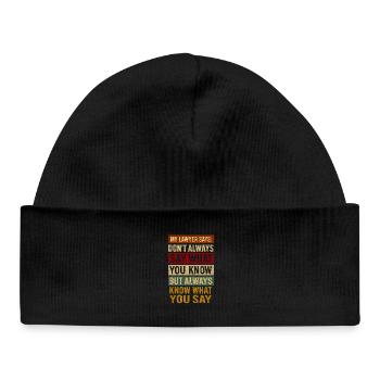 Legal Advice Motivational Quote T-Shirt  - Baby Organic Beanie - black - Front