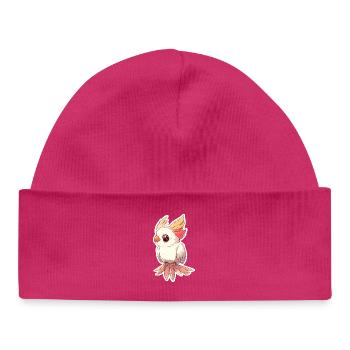 Cacatoès - Bonnet bébé bio - hot pink - Devant