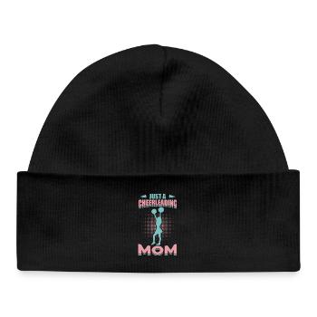 Cheerleading Mom Motivational Design - Baby Organic Beanie - black - Front