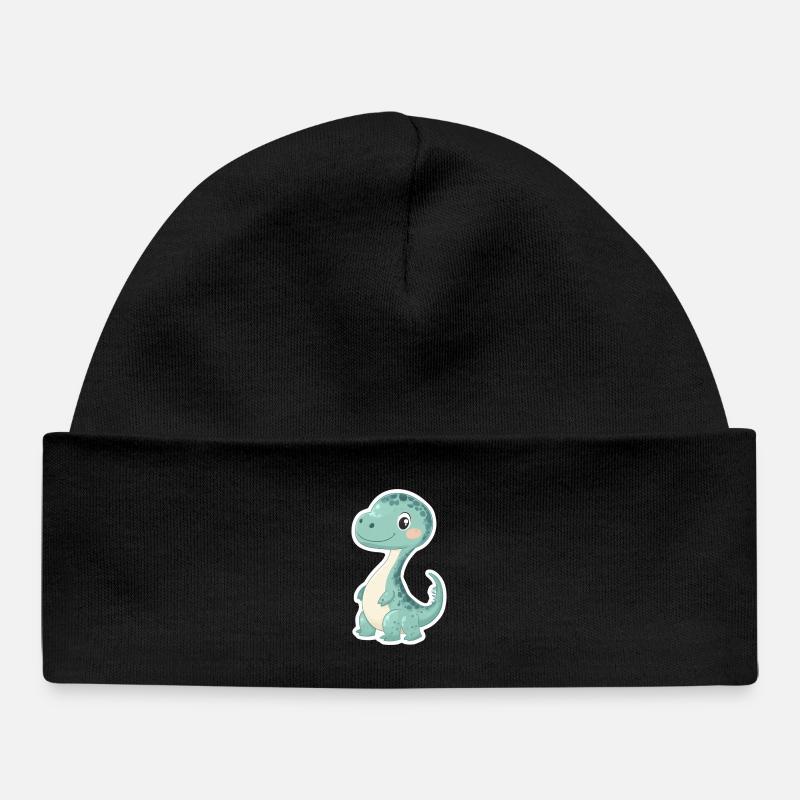 Dinosaure - Bonnet bébé bio - noir