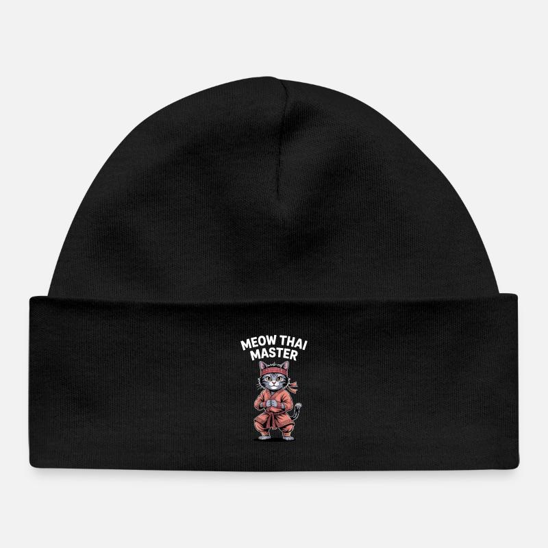 Champion de Thaï Miaou - Bonnet bébé bio - noir