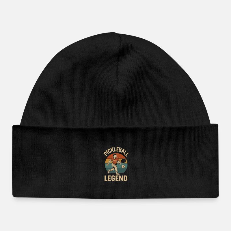 Légende du pickleball rétro - Bonnet bébé bio - noir