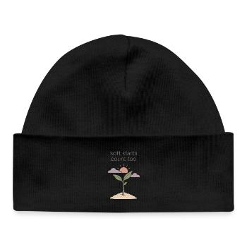 Croissance consciente, Renouvellement printanier, - Bonnet bébé bio - noir - Devant