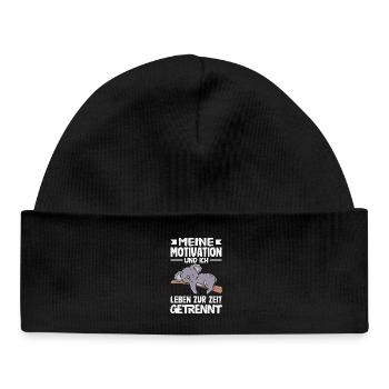 Ma motivation et moi - actuellement séparés - Bonnet bébé bio - noir - Devant