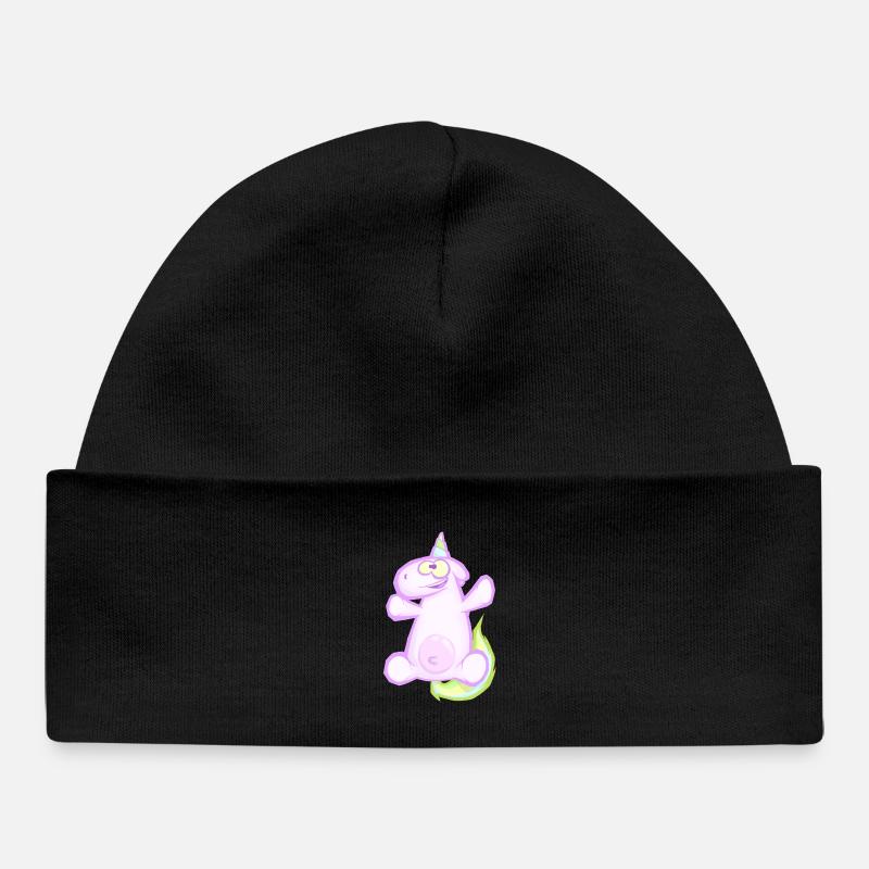 Licorne - Bonnet bébé bio - noir