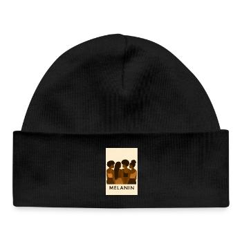 Melanin Sisterhood Silhouettes, African Art  - Baby Organic Beanie - black - Front