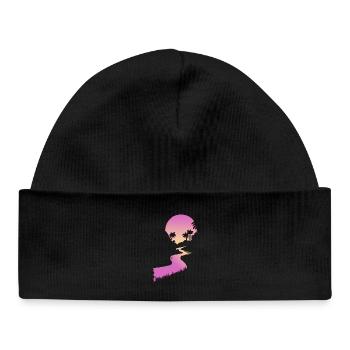 Suivre la rivière - Bonnet bébé bio - noir - Devant