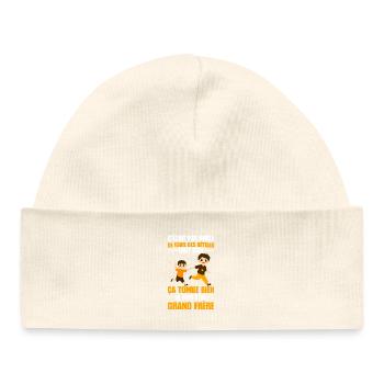Zukünftiger Big Brother Humor - Baby Organic Mütze - Schwarz - Vorne