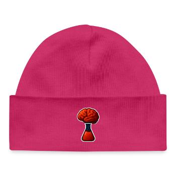Brain made of test tube - Baby Organic Beanie - hot pink - Front