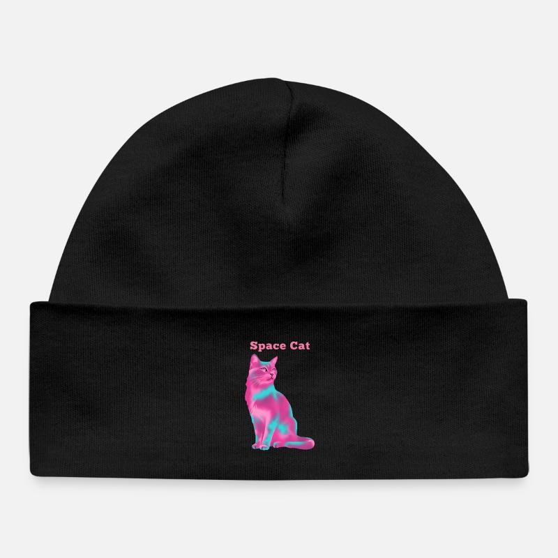 Chat de l’espace - Bonnet bébé bio - noir