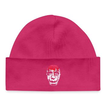 Bloody zombie face - Baby Organic Beanie - hot pink - Front