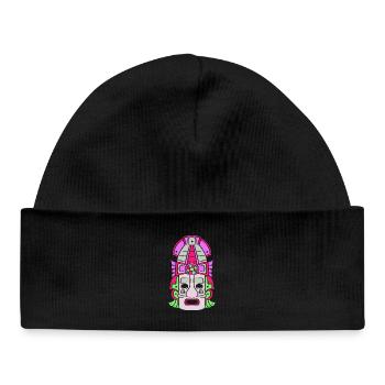 Calendrier maya inca aztèque - Bonnet bébé bio - noir - Devant