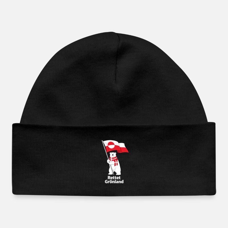 Héros polaire avec drapeau du Groenland - Bonnet bébé bio - noir